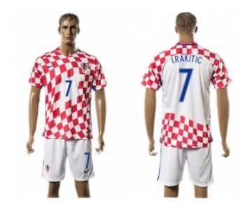 Croatia #7 I.Rakitic Home Soccer Country Jersey