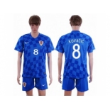 Croatia #8 Kovacic Away Soccer Country Jersey