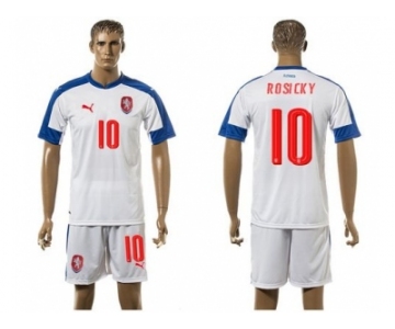 Czech #10 Rosicky Away Soccer Country Jersey