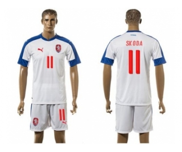 Czech #11 Skoda Away Soccer Country Jersey