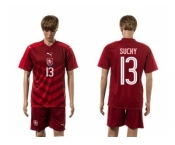 Czech #13 Suchy Red Home Soccer Country Jersey