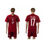 Czech #17 Plasil Red Home Soccer Country Jersey