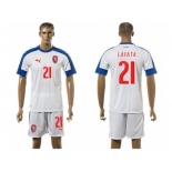 Czech #21 Lafata Away Soccer Country Jersey