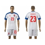 Czech #23 Koubek Away Soccer Country Jersey