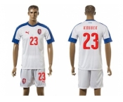 Czech #23 Koubek Away Soccer Country Jersey