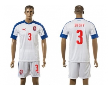 Czech #3 Suchy Away Soccer Country Jersey