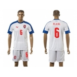 Czech #6 Plasil Away Soccer Country Jersey