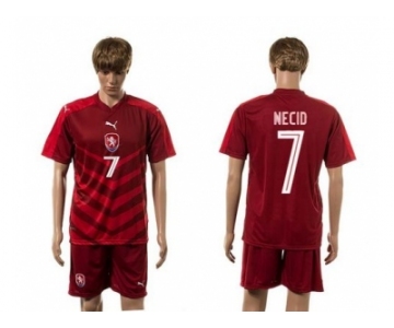 Czech #7 Necid Red Home Soccer Country Jersey