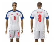 Czech #8 Krejci Away Soccer Country Jersey