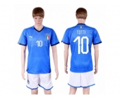 Italy #10 Totti Home Soccer Country Jersey