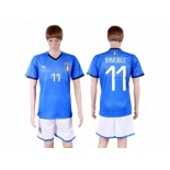 Italy #11 Immobile Home Soccer Country Jersey