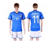 Italy #11 Immobile Home Soccer Country Jersey