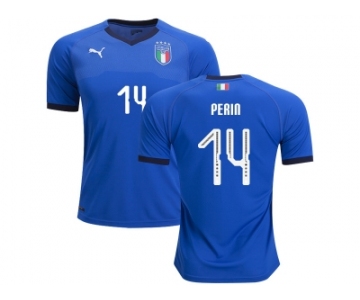 Italy #14 Perin Home Soccer Country Jersey