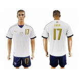 Italy #17 Eder Away Soccer Country Jersey