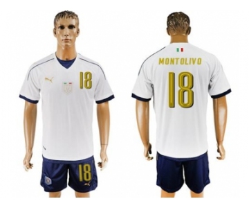 Italy #18 Montolivo Away Soccer Country Jersey