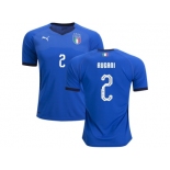 Italy #2 Rugani Home Soccer Country Jersey