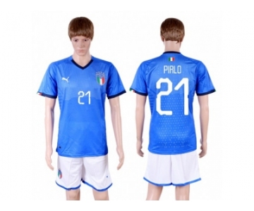 Italy #21 Pirlo Home Soccer Country Jersey