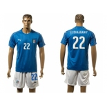 Italy #22 EL Shaarawy Home Soccer Country Jersey