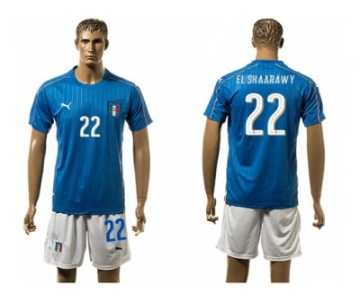 Italy #22 EL Shaarawy Home Soccer Country Jersey