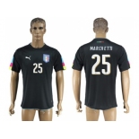 Italy #25 Marchetti Black Goalkeeper Soccer Country Jersey