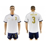 Italy #3 Chiellini Away Soccer Country Jersey