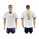 Italy #5 Astori Away Soccer Country Jersey