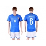 Italy #6 Baresi Home Soccer Country Jersey