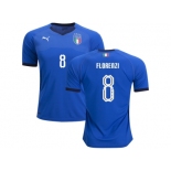 Italy #8 Florenzi Home Soccer Country Jersey