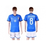 Italy #8 Gagliardini Home Soccer Country Jersey