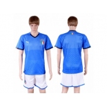 Italy Blank Home Soccer Country Jersey