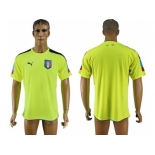 Italy Blank Shiny Green Goalkeeper Soccer Country Jersey