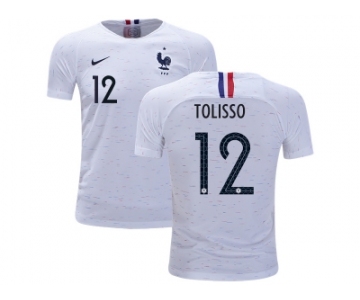 France #12 Tolisso Away Kid Soccer Country Jersey