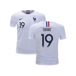 France #19 Sidibe Away Kid Soccer Country Jersey