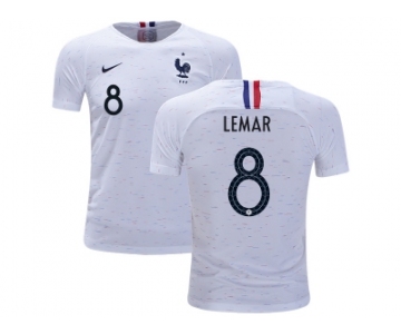 France #8 Lemar Away Kid Soccer Country Jersey