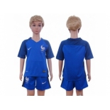 France Blank Home Kid Soccer Country Jersey