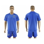 Finland Blank Away Soccer Country Jersey