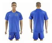 Finland Blank Away Soccer Country Jersey