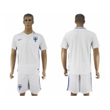 Finland Blank Home Soccer Country Jersey