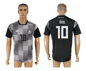 Germany #10 Ozil Black Soccer Country Jersey