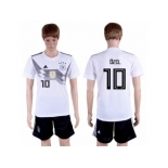 Germany #10 Ozil White Home Soccer Country Jersey