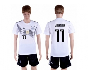 Germany #11 Werner White Home Soccer Country Jersey