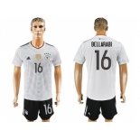 Germany #16 Bellarabi White Home Soccer Country Jersey