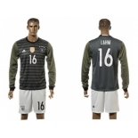 Germany #16 Lahm Away Long Sleeves Soccer Country Jersey