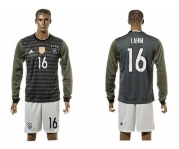 Germany #16 Lahm Away Long Sleeves Soccer Country Jersey