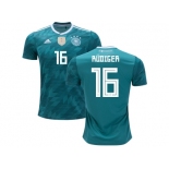 Germany #16 Rudiger Away Soccer Country Jersey