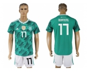 Germany #17 Boateng Away Soccer Country Jersey