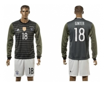 Germany #18 Ginter Away Long Sleeves Soccer Country Jersey