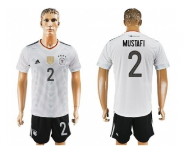 Germany #2 Mustafi White Home Soccer Country Jersey