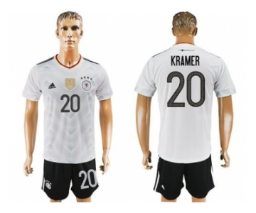 Germany #20 Kramer White Home Soccer Country Jersey