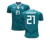 Germany #21 Gundogan Away Soccer Country Jersey